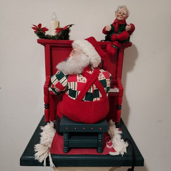 Vintage Holiday Creations Animated Santa Sing-A-Long Cassette Player W/ Light - Picture 4 of 7